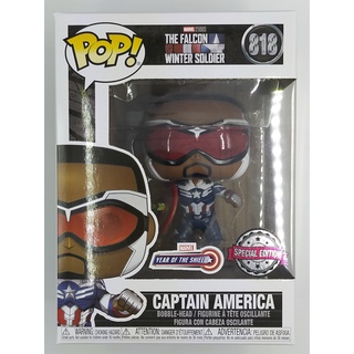 Funko Pop Marvel The Falcon &amp; The Winter Soldier - Captain America (Sam Wilson) : 818