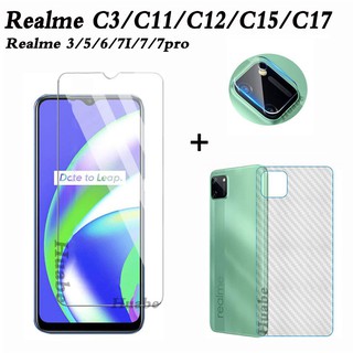 ( 3 In1 ) ฟิล์มกันรอยหน้าจอสําหรับ Realme 7 I 5 I 6 I 5 3X2 Pro Xt C1 C2 C3