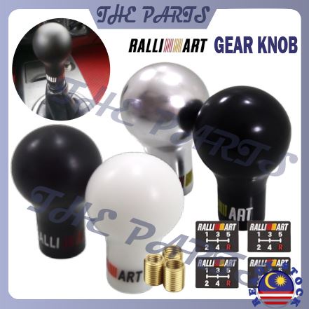 Racing RALLIART อลูมิเนียมสากลเกียร์ธรรมดาเกียร์ Stick Shift Shifter Knob Shift Gear Knob หัวเกียร์ 