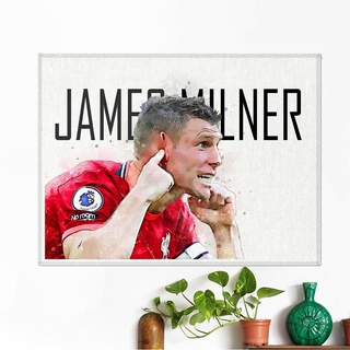 โปสเตอร์ ผ้าแคนวาส James Milner (2) Liverpool เจมส์ มิลเนอร์ นักเตะ ลิเวอร์พูล ภาพวาด ศิลปะ นักบอล นักฟุตบอล