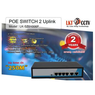 Switch POE 4CH เดินสายแลนได้ไกลถึง 250 เมตร