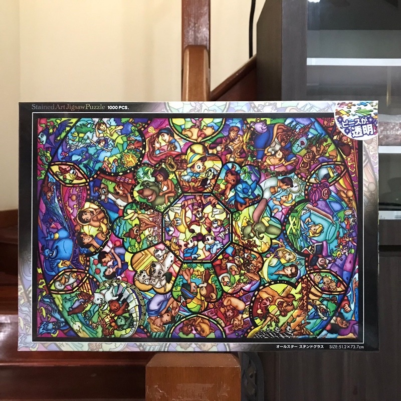 จิ๊กซอว์ญี่ปุ่น 1000 ชิ้น แบรนด์ Tenyo ภาพ Stained art jigsaw - Disney