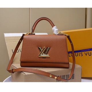 พรี Lv Louis vuitton Twist One Handle m57093 57090 กระเป๋าถือกระเป๋าสะพายไหล่หนังแท้