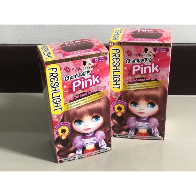 1 แถม 1!!  Schwarzkopf Fresh Light Milky Color CHAMPAGNE PINK