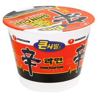 โนงชิม บะหมี่กึ่งสำเร็จรูปรสเผ็ด ชนิดถ้วยใหญ่ 114กรัม/Non Tasting Spicy Instant Cup Noodle Large Cup 114g