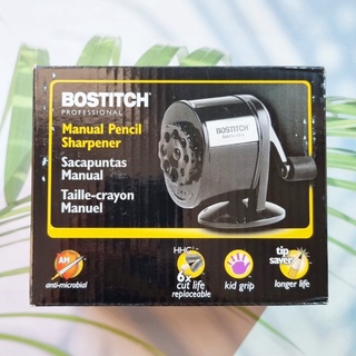 (BOSTITCH®) Manual Pencil Sharpener, Black (MPS1-BLK) เครื่องเหลาดินสอ 8 รู แบบใช้มือหมุน Metal Antimicrobial