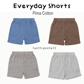 กางเกงขาสั้น Pima Cotton รุ่นมีกระเป๋า 4 สี_Everyday Shorts small but chic