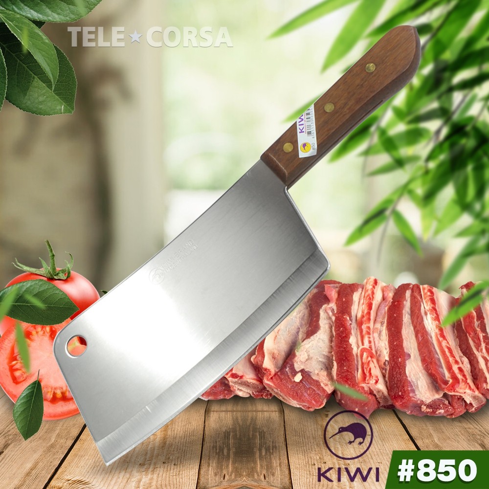 มีดKIWI มีดหั่นสแตนเลสกีวี 850 ด้ามไม้ 8นิ้ว  รุ่นKitchen-knife-kiwi-850-00B-Boss-p69