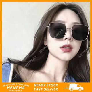 【HENGHA】【พร้อมสต็อก】INS แว่นตากรอบเหลี่ยมเเฟชั่นสตรี