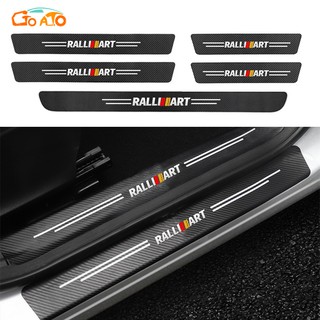 GTIOATO สำหรับ Ralliart คาร์บอนไฟเบอร์ กันรอยประตูรถยนต์ สติกเกอร์ท้ายรถ แผ่นกันรอยประตูรถยน สติ๊กเกอร์ติดรถ สำหรับ Mitsubishi มิราจ Xpander แอททราจ Triton Mirage Pajero Attrage Strada L300 Outlander ปาเจโร มิตซูบิชิไทรทัน