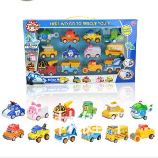 chamaa รถ poly car 12 คัน รถของเล่น รถการ์ตูน รถลาน