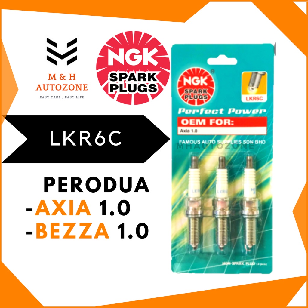 [NGK SPARK PLUGS-LKR6C] PERODUA AXIA 1.0, BEZZA 1.0 SPARK PLUGS