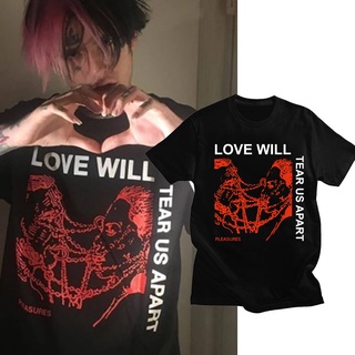 T-shirt  เสื้อยืด พิมพ์ลาย Love Will Tear Us Apart สไตล์สตรีทS-5XL