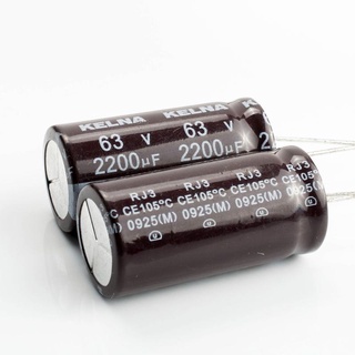 เชมิคอน (UCC) 63V 2200uF 18x36 มม. 105 สไตล์ญี่ปุ่น 2 ชิ้น°C ตัวเก็บประจุอิเล็กโทรไลต์