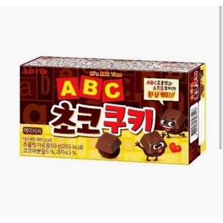 Lotte ABC choco cookie ล็อตเต้เอบีซี คุกกี้ช็อคโกแลต คุกกี้แอนด์ครีม 43g.