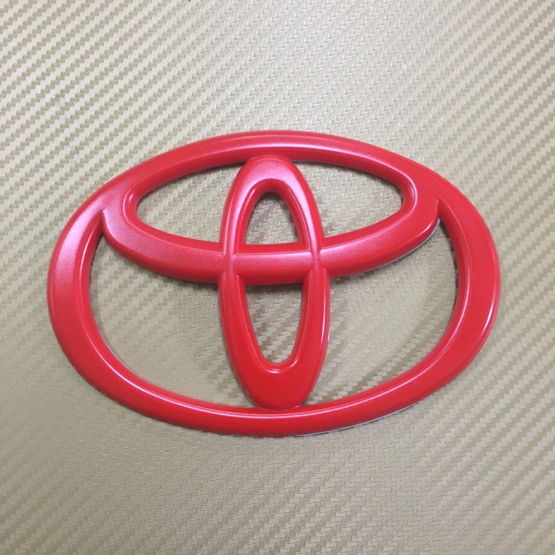 โลโก้ * TOYOTA ขนาด 11x16cm หลังกาว สีแดง