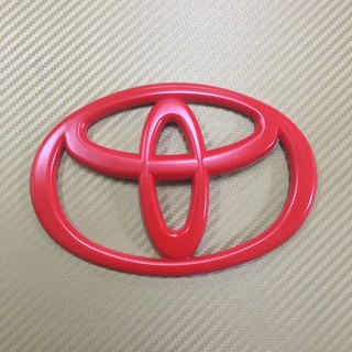 โลโก้ * TOYOTA ขนาด 11x16cm หลังกาว  สีแดง