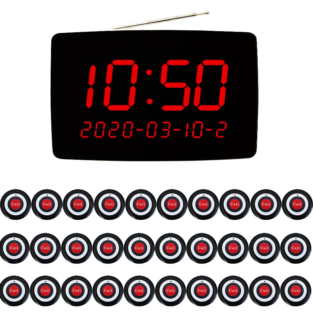 Waiter Servce Call Wireless Calling System สําหรับร้านอาหาร กาแฟ อาหาร Shop