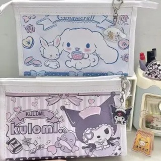 กระเป๋าดินสอ กันน้ํา ลายการ์ตูน Sanrio Kuromi Cinnamoroll น่ารัก แบบพกพา สําหรับนักเรียน [GM]