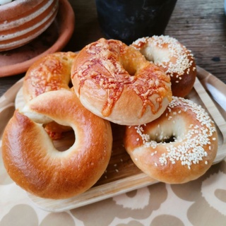 Bagel เบเกิล​ ขนมปังเบเกิลเนื้อหนึบ