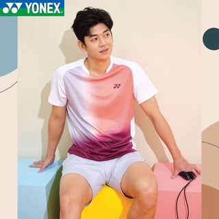 Yonex ใหม่ เสื้อกีฬาแบดมินตัน แขนสั้น ระบายอากาศ แบบแห้งเร็ว เหมาะกับฤดูร้อน สําหรับผู้ชาย และผู้หญิง 3699