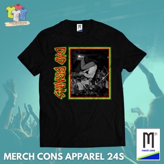 ผ้าฝ้ายแท้Lm25 | เสื้อยืด ลาย Bad BRAINS APPAREL | ขนาดกลางแจ้งS-4XL