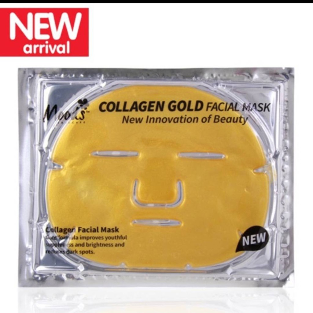 ​ ❤️แผ่นคลอลาเจนมาร์คสูตรทองคำ ยี่ห้อมูดส์ สีทอง 60 กรัม และ❤️ Collagen Crystal Facial Mask​ ยี่ห้อD&D