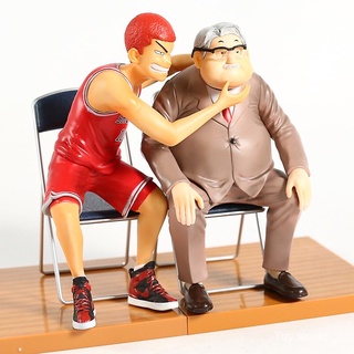 SLAM DUNK Hanamichi Sakuragi &amp; Mitsuyoshi Anzai   SHOHOKU Head Coach Figure Model 16 cm