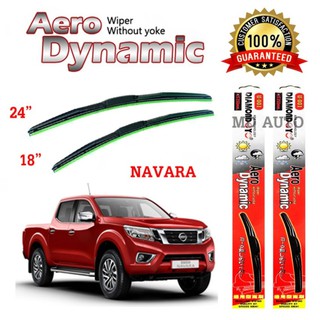 ใบปัดน้ำฝนทรง Aero Dynamic (Diamond eye) ขนาด 18" 24" นิ้ว สำหรับ NISSAN NAVARA จำนวน 1 คู่