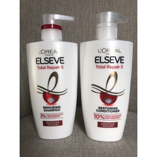 **Set แชมพู + ครีมนวด 450มล** ลอริอัล เอลเซฟ โททอล รีแพร์ 5 L’Oréal ELSEVE Total Repair 5 Shampoo &amp; Conditioner