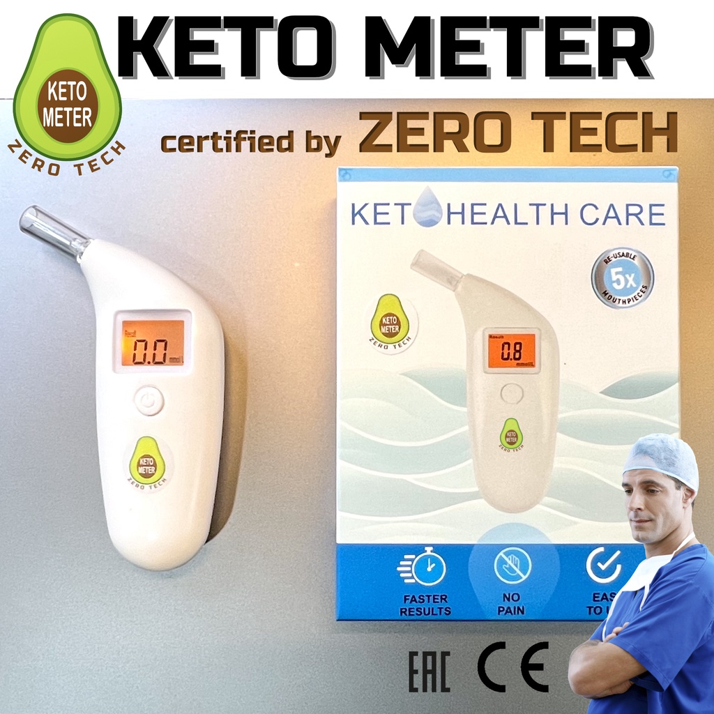 Keto Meter | เครื่องวัด Ketone Meter | Ketosis | คีโต | คีโตน | Ketone Breath Meter | โดย ZERO TECH