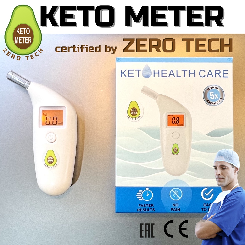 Keto Meter | เครื่องวัด Ketone Meter | Ketosis | คีโต | คีโตน | Ketone Breath Meter | โดย ZERO TECH