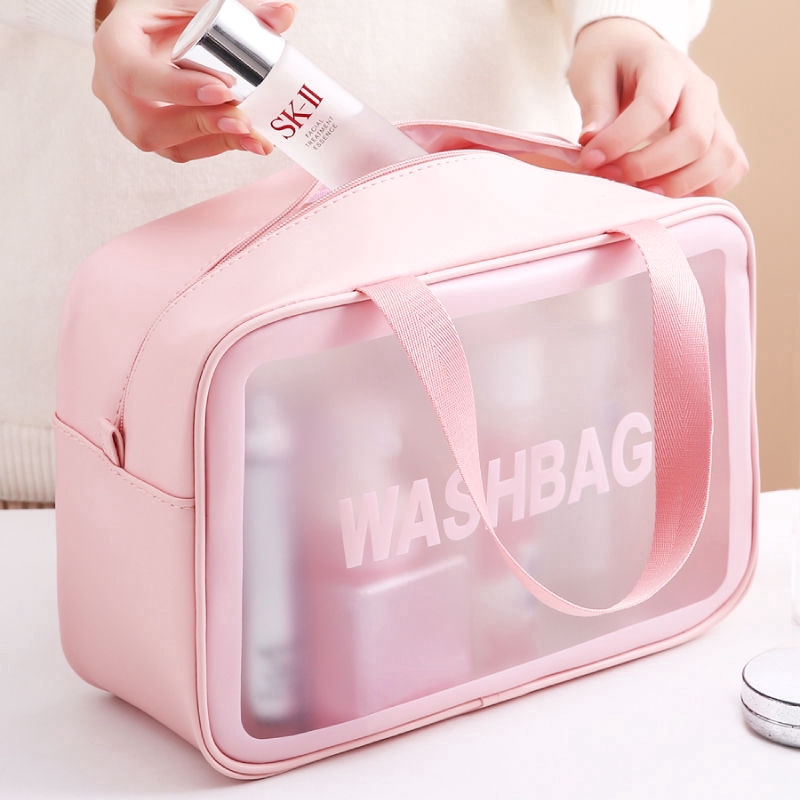 Travel Cosmetic Bag Fashion Durable Waterproof Transparent Wash Bag ...