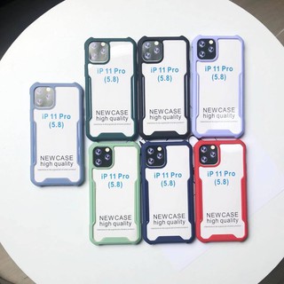 เคสขอบสีหลังใส กันกระแทกอย่างดี พลาสติกนิ่มสีใส สำหรับไอโฟนIp11/11pro/11promac Samsung A20S/A30S/A50/A50S/A11