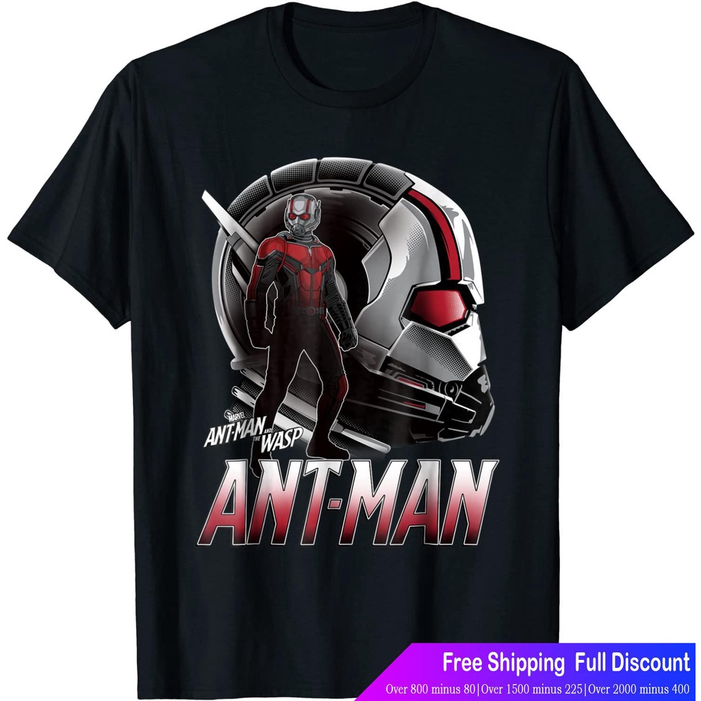 Tee เสือยืดผู้ชาย เสื้อบอดี้โ Marvel Ant-Man &amp; The Wasp Scott Lang Profile Graphic T-Shirt T-Shirt