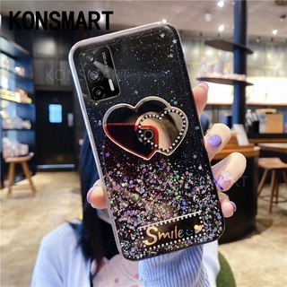 เคสโทรศัพท์ Realme GT 5G 2021 Phone Case Ins Solid Glitter Star Love Pattern Soft Casing เคส เรียวมีGT RealmeGT