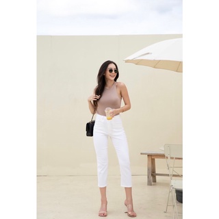 CANDY กางเกงยีนส์ทรงMOM (#AtomJeans) white color