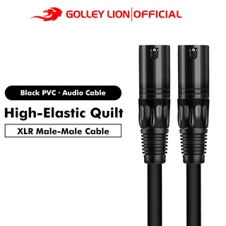 Golley Lion Xlr สายเคเบิ้ลไมค์ Balanced Xlr 3 Pin Male To Male อุปกรณ์เสริมสายเคเบิ้ลเสียง