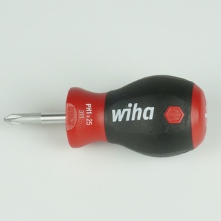 ไขควงปากแฉก ด้ามสั้น Wiha รุ่น 311 Stubby Softfinish ปลายแฉก PH1ยาว 25มม. Made in Germany