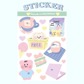 สติ๊กเกอร์ตกแต่ง V.4 ขาวมัน (ไดคัท / ไม่คัท)