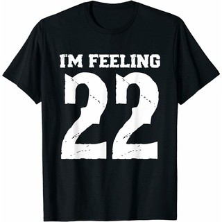 เสื้อยืดโอเวอร์ไซส์ใหม่ เสื้อยืด ผ้าฝ้ายแท้ พิมพ์ลาย IM Feeling 22 แฟชั่นS-4XL