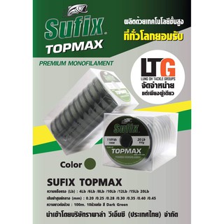 อุปกรณ์ตกปลา สาย Sufix Topmax 100m. สายเอ็น ม้วนต่อ