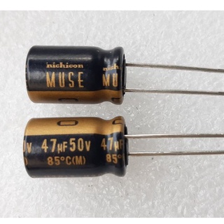 Nichicon MUSE KZ 47uf 50v capacitor ตัวเก็บประจุ คาปาซิเตอร์