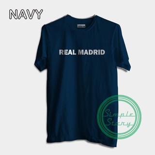 ส่งฟรี เสื้อยืด พิมพ์ลาย COMBED 30S DISTRO Writing REAL MADRID Poang MADRIDISTA