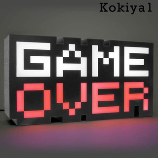 ( Hot ) Game Over Sign Lamp โคมไฟเปลี่ยนสีได้ 3 โหมดสําหรับตกแต่งบ้าน