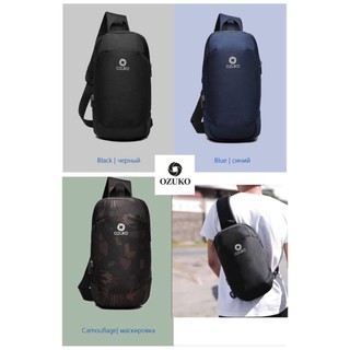 OZUKO New Anti-theft Chest Bag Multi-function Travel Sling Shoulder Bag USB  Code:B3D240264 แบรนด์แท้ 100% งาน Outlet