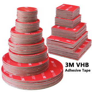 3m VHB เทปกาวสองหน้า แข็งแรง ติดแผ่นสี่เหลี่ยม / กลม ตกแต่งบ้าน เทปกาว สําหรับงานหนัก ตกแต่งรถยนต์ เครื่องมือ DIY