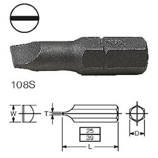 KOKEN 108S ดอกไขควงตอกหัวแบน #8x39mm. แกน 1/4"