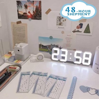 3D LED Clock นาอิเล็กทรอนิกส์เรืองแสง นาฬิกาติดผนัง นาฬิกาแขวน นาฬิกาดิจิตอล LED นาฬิกาตั้งโต๊ะ