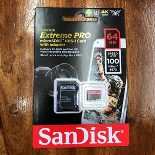 Sandisk Extreme Pro 64GB(U3)4K UHD